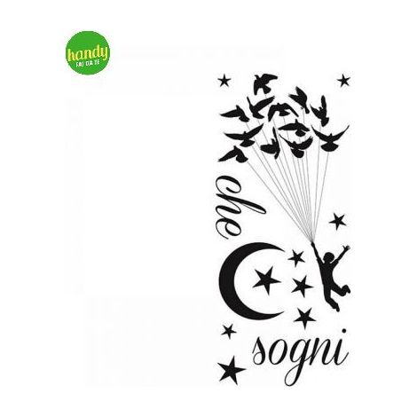 Sticker i sogni Crearreda adesivo murale frasi famose 15x31 cm