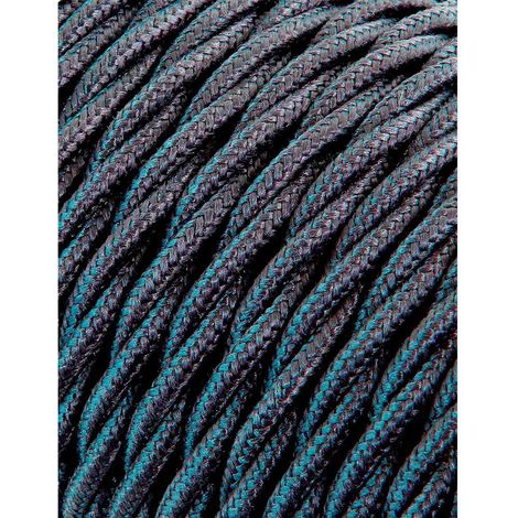 Câble Textile Tressé Gris Foncé Câble électrique Textile 2x0,75mm - Edm (1/2)