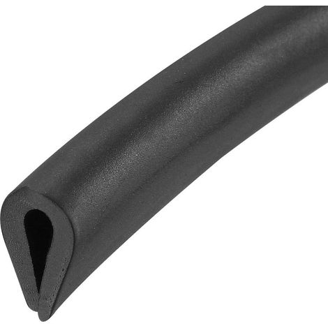 Randschutz U Dichtung Kanal Kunststoff schwarz PVC 10 Feet lang 3/64'' - 5/64'' (1/4)