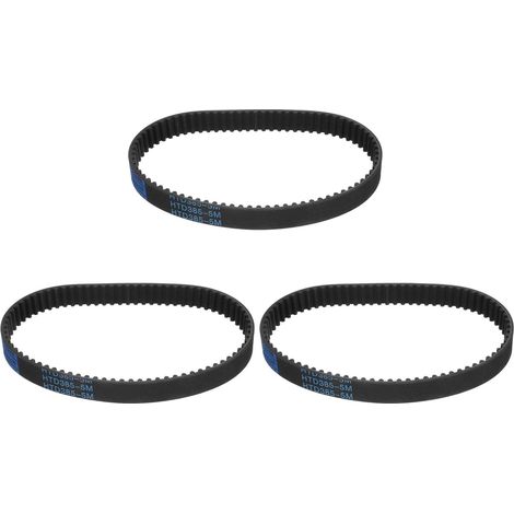 3pcs HTD-5M Rubber Timing Belt, 77 Tooth Closed Loop Synchronous Drive Belts for 3D Printer Pulleys, 385x15x3.6mm (Length x Width x Height) (1/5)