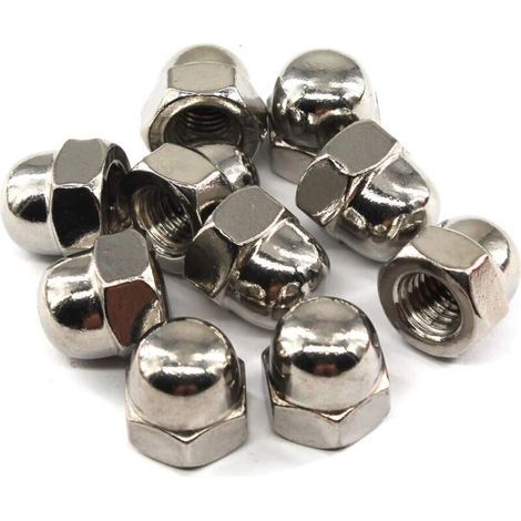 M6 Hutmutter-Sechskantmuttern-Set aus Edelstahl 304 (30-teilig) (1/4)