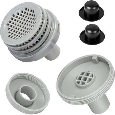 Crépine D'Entrée de Piscine,Connecteur de Crépine 32mm,Connecteur de Jet d'eau de Piscine,Accessoires de Piscine,Kit de Raccordement Piscine,pour Accessoires Piscine Hors Sol (1/5)