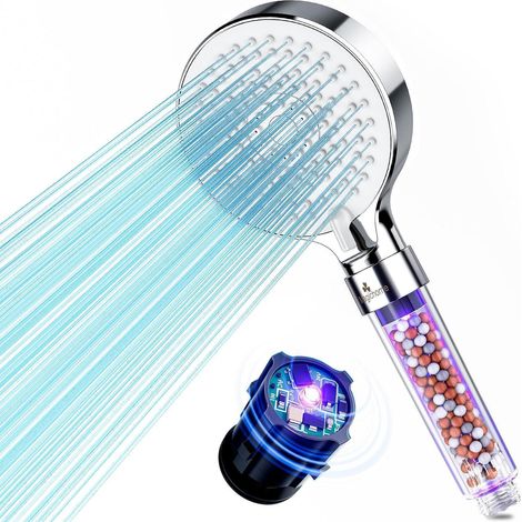 Duschkopf Filter Handbrause UV 395nm 400nm Hochdruck Weiß mit Licht (1/5)