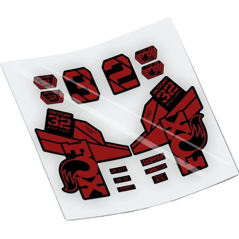 Pegatinas para horquilla de bicicleta, vinilo de alta calidad, colores personalizables, rojo 031 (1/2)