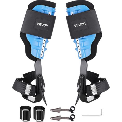 VEVOR Ramponi per Arrampicata sugli Alberi, Attrezzatura per Arrampicata sugli Alberi Regolabile in Altezza con Cinghie e Cuscino Imbottito, Carico 159 kg, per Arboricoltura per Raccolta di Frutta