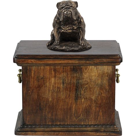 Bulldog II - un'urna per le ceneri del cane, un'urna con statuetta, un'elegante urna in stile classico di Art-Dog (1/5)