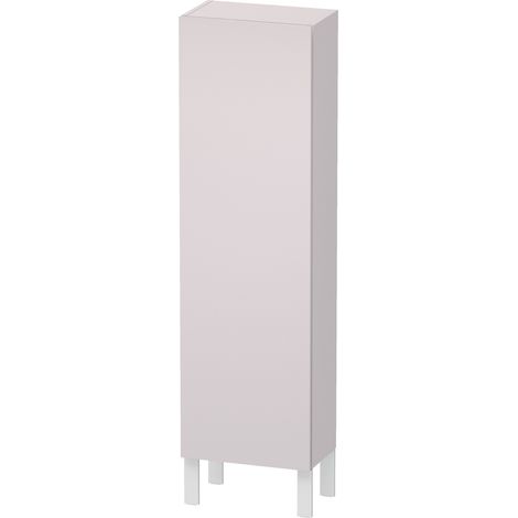 Armadio Duravit L-Cube semi-alto larghezza 400 mm, profondità 243 mm, 1 anta, cerniera a destra, colorazione: Laccato Bianco Lilla Seta opaco Laccato opaco - LC1168R8787 (1/5)