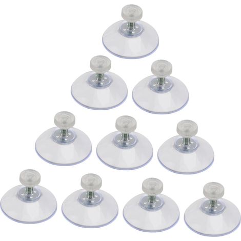 10pièces Ventouses Transparentes pour Surfaces Vitrées Ventouses à Vis Puissantes avec Presse-étoupe Support à Ventouse pour Meubles et Aquariums (1/5)