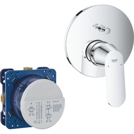 Pack GROHE monomando empotrado eurosmart cosmopolitan y cuerpo universal rapido smartbox (1/5)