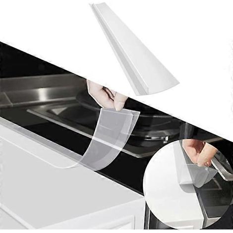 Bande de protection pour cuisinière, maintient la propreté entre la cuisinière et le meuble. 61,5 cm. Transparente. Lot de 2. 1 paquet. (1/3)