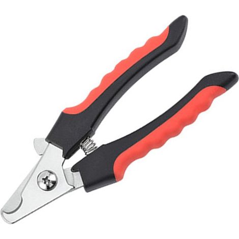 Coupe-ongles professionnel pour chiens et chats, coupe-ongles avec lime à ongles pour chiens, chats, oiseaux et pattes de toutes tailles, rouge et noir