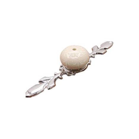CCYKXA Küchenschrankgriff, Goldfarbener Möbelgriff, Porzellan-Möbelknopf, Messing-Schubladengriff, Vintage-Möbelknopf, Muschel-Schubladengriff, Stil A (1/4)