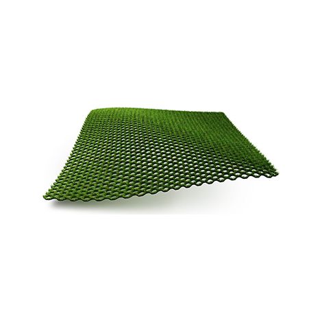 carré de 1 x 1m d'herbe artificielle destiné à renforcer la tenue de l'herbe naturelle autour d'un abris robot ou sur une pente,