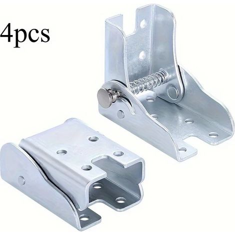 (4 pièces) Pieds de table robustes et pliables à charnière, réglables, supports de fixation solides pour canapé et table basse avec accessoires de quincaillerie (1/5)