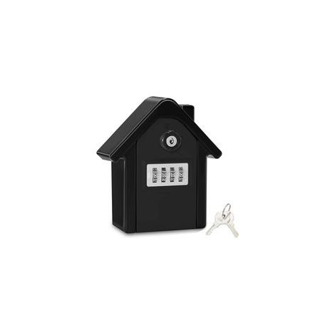 Coffre à clés mural sécurisé XL à code numérique et clés d'urgence, noir, pour maison, bureau, garage – (1/5)