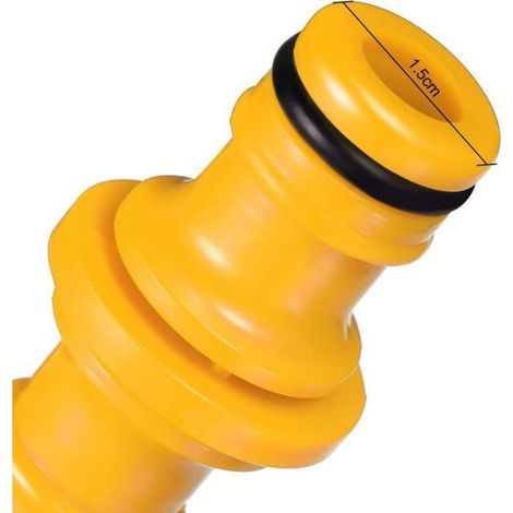 Raccord Double Mâle - Pour Tuyau D'Arrosage - Jaune - 12 Pièces (1/5)