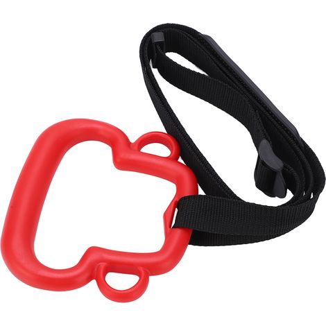 Anneaux de gymnastique pour enfants avec sangles réglables, anneaux de traction, capacité de 136 kg, rouges (1/5)