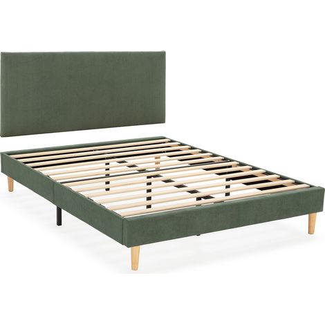 Base imbottita + testiera Bari 140x200 cm colore Verde
