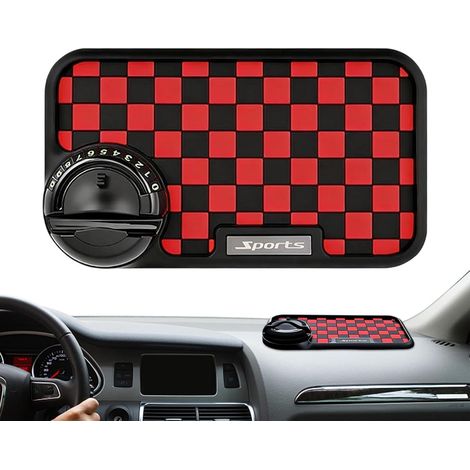 Support de téléphone antidérapant pour voiture - Tapis de rangement avec numéro de stationnement temporaire - Support de téléphone rotatif à 360 degrés pour voiture, camion, lunettes de , clés (1/5)