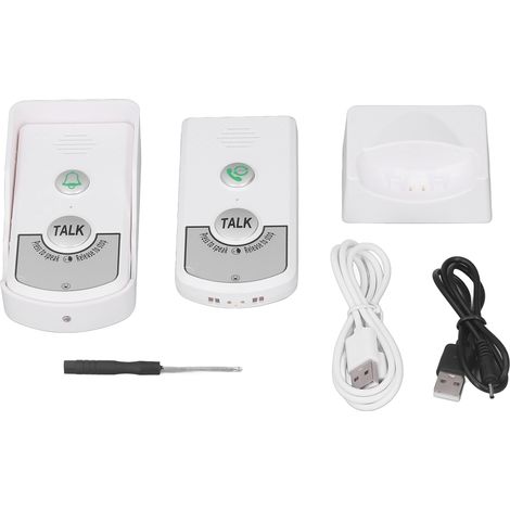 Sonnette interphone bidirectionnelle 1 V 1 sans fil, étanche, avec indicateur lumineux (1/5)