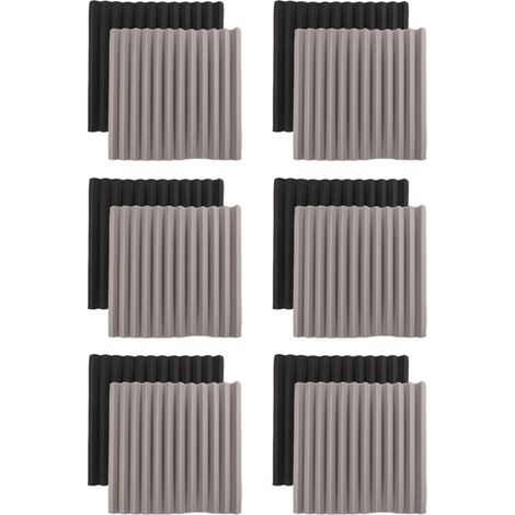 12Pcs Acoustic Foam Board,Studio Wedge Tile,Acoustic 2.5X30X30cm