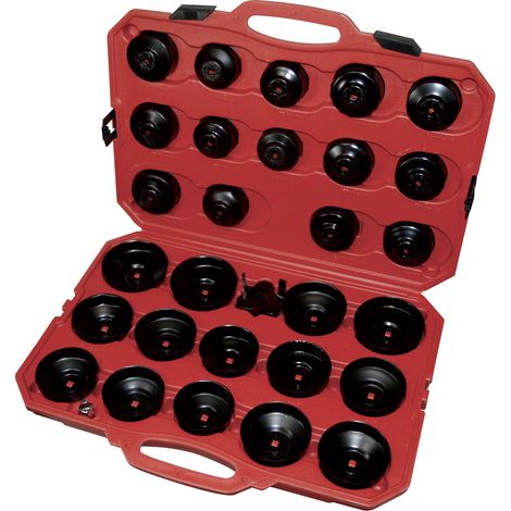 Coffret 28 cloches universelles pour filtre à huile - 30 pièces - AUTOBEST