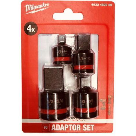 Juego de 4 adaptadores de impacto Milwaukee Shockwave 4932480356