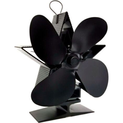 Ventilateur Poele à Bois 4 Pales Avec Thermomètre - Ventilateur Cheminée Alimenté à la Chaleur Ventilateur Silencieux avec Protection Contre le Surchauffe pour Poêle à Bois Cheminée Gaz Bûche Poêle à (1/5)