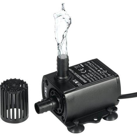 Pompe A Eau Submersible - 12 V - 5 W - Débit 280 L/H - Hauteur Manométrique 400 cm - Pour Bassin Fontaine Aquarium - 1 Pièce