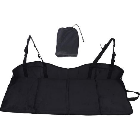 Rallonge de siège arrière pliable pour voiture, confort accru, matelas portable en peluche pour siège arrière de véhicule SUV noir (1/5)
