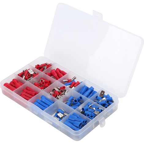 Kit de 200 connecteurs à sertir pour fils électriques, isolés et pressés à froid (1/5)