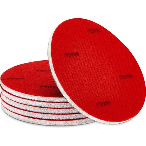 Lot de 6 patins de ponçage pour boule de bowling (grain 2000),Rouge, papier de verre (1/5)
