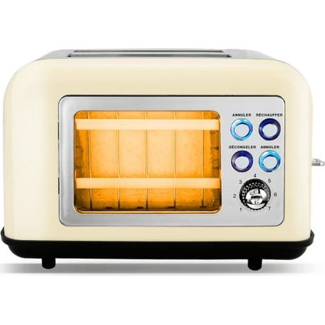 TOASTEO GLAS BEIGE Retro-Toaster mit Sichtfenster (1/3)
