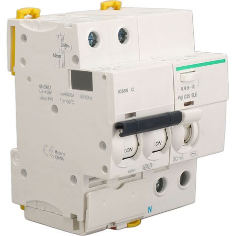 Disjoncteur différentiel protection fuite interrupteur automatique AC 400V 6A pour bâtiment résidentiel commercial (1/5)