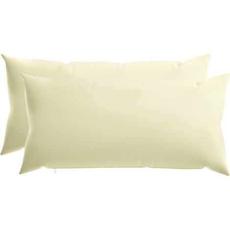 Funda de almohada 2 pcs HEERLEN Crema 40 x 70 cm Poliéster vidaXL (1/5)