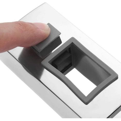 Support coulissant douche - Chromé ABS haute qualité Glissière rectangulaire - Remplacement rail douche - 18x30 mm (1/4)