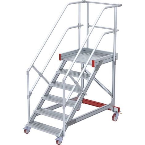 Euroline 513 Wartungsbühne 45° 800mm Stufenbreite 6 Stufen Alu gerieft