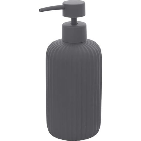 Dispenser sapone grigio in ceramica soft touch capienza 330 ml Spring (1/5)