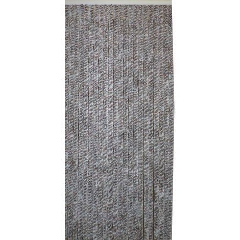 Rideau De Porte Flash Chenilles 90x220 Cm - Gris - Morel (1/2)