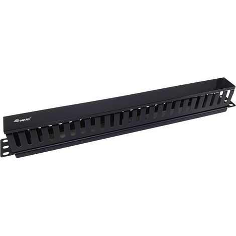Panel de gestión de cables para rack de 19", negro, 327314 (1/4)
