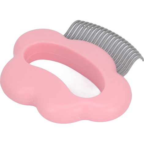 Peigne en coquille de chat, Massage sûr, épilation, toilettage pour petits animaux, lapins, chats, rose (1/5)