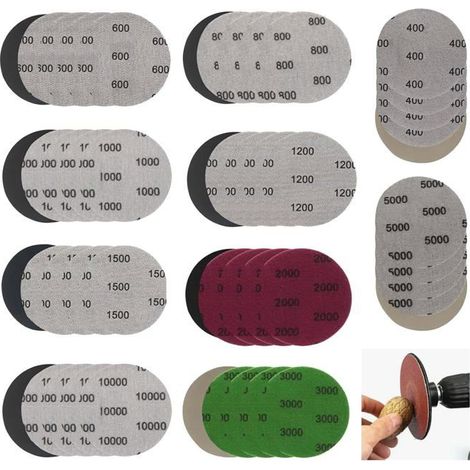 50Pcs Disque Poncage 75Mm 400/600/800/1000/1200/1500/2000/3000/5000/10000,Grain Disques Abrasifs Auto-Agrippants Papier De V[BI30] (1/5)
