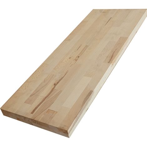Etagère épaisse hêtre bois massif L.80 X l.30 cm, Ep.36 mm