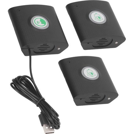 2 unités extérieures + 1 unité intérieure, sonnette interphone vocale sans fil à très longue portée, convient à une utilisation à domicile et au bureau, voix forte et claire, sécurité domestique, noir (1/5)