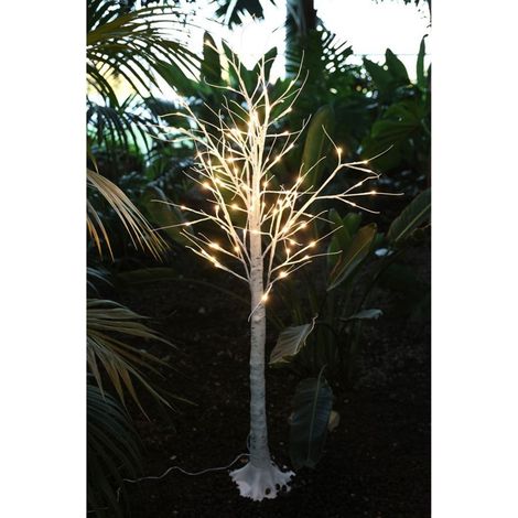 LED Lichterbaum Birkenstamm 150cm Dekobaum Gartendeko Weihnachtsdeko warmweiß (1/5)