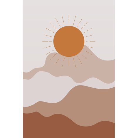 Papier peint panoramique - Paysage Boho - 170 cm x 255 cm (1/2)