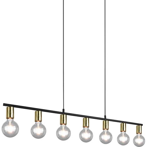 Lustre VANNES métal doré RL 7xE27 dimmable R30187008 (1/5)