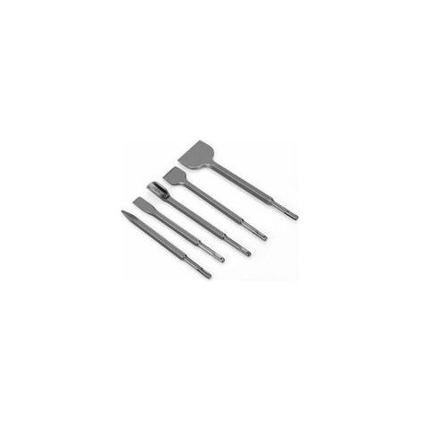 5pcs Burin Carrelage SDS -plus, Burin Coffret, Burin Perforateur Beton Pour Enlevement De Béton Et Carrelage De Sol Et Mur (1/5)