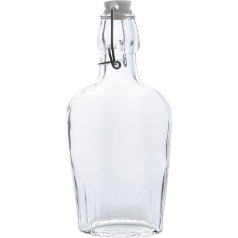 Botella de vidrio con clip de 180 ml