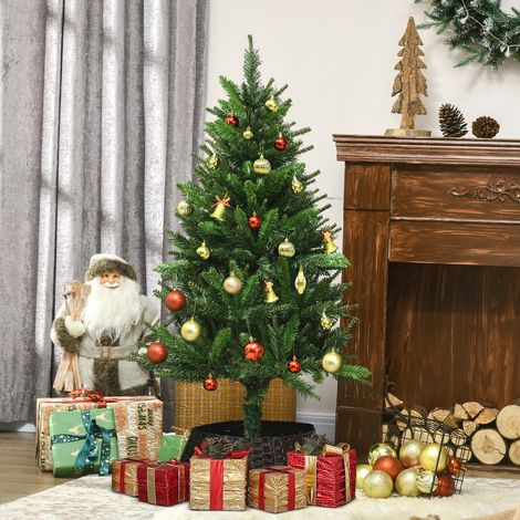 120cm Sapin de Noël artificiel, 310 branches, structure en acier, base pliable en acier, 120 cm de haut, vert. (1/5)